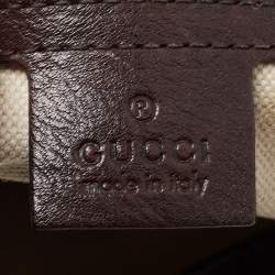 Pre Owned Gucci Beige/Brown GG Canvas and Leather Medium GG Running Hobo       