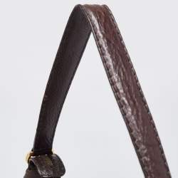 Pre Owned Gucci Beige/Brown GG Canvas and Leather Medium GG Running Hobo       