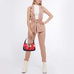 Pre Owned Gucci Multicolor Printed Canvas and Leather Vintage Jackie O Hobo