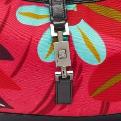 Pre Owned Gucci Multicolor Printed Canvas and Leather Vintage Jackie O Hobo