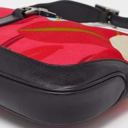 Pre Owned Gucci Multicolor Printed Canvas and Leather Vintage Jackie O Hobo