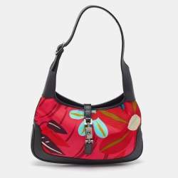 Pre Owned Gucci Multicolor Printed Canvas and Leather Vintage Jackie O Hobo