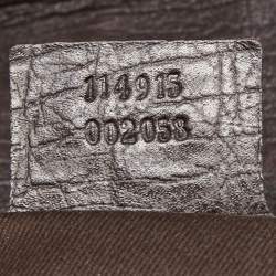 مملوكة مسبقًا Gucci Beige/Ebony GG Canvas and Leather Horsebit Chain Shoulder Bag