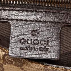 مملوكة مسبقًا Gucci Beige/Ebony GG Canvas and Leather Horsebit Chain Shoulder Bag