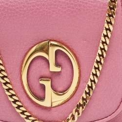 Gucci Pink Leather Small 1973 Chain Crossbody Bag