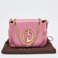 Gucci Pink Leather Small 1973 Chain Crossbody Bag