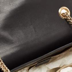 مملوكة مسبقًا Gucci Black Guccissima Leather Medium Emily Chain Shoulder Bag