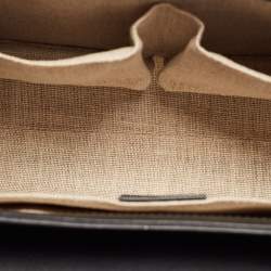 مملوكة مسبقًا Gucci Black Guccissima Leather Medium Emily Chain Shoulder Bag