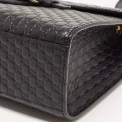مملوكة مسبقًا Gucci Black Guccissima Leather Medium Emily Chain Shoulder Bag