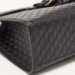 مملوكة مسبقًا Gucci Black Guccissima Leather Medium Emily Chain Shoulder Bag