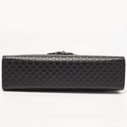 مملوكة مسبقًا Gucci Black Guccissima Leather Medium Emily Chain Shoulder Bag