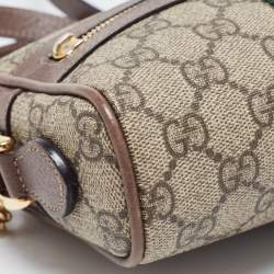 Gucci Beige GG Supreme Canvas and Leather Mini Ophidia Crossbody Bag