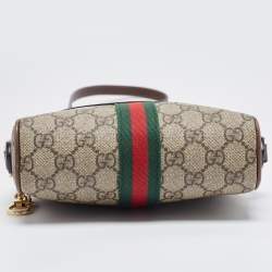 Gucci Beige GG Supreme Canvas and Leather Mini Ophidia Crossbody Bag