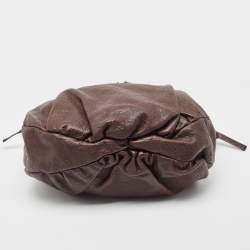 مملوكة مسبقًا Gucci Dark Brown Guccissima Leather Hysteria Hobo