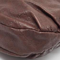 مملوكة مسبقًا Gucci Dark Brown Guccissima Leather Hysteria Hobo