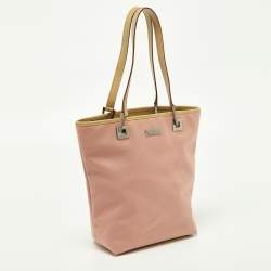 Pre Owned Gucci Pink Canvas Tote