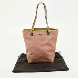 Pre Owned Gucci Pink Canvas Tote