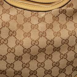 Pre Owned حقيبة غوتشي لافلي متوسطة جلد وكانفاس GG بيج