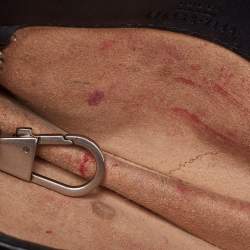 Pre Owned Gucci Black/Dark Green GG Velvet and Patent Leather Super Mini Dionysus Shoulder Bag