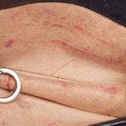 Pre Owned Gucci Black/Dark Green GG Velvet and Patent Leather Super Mini Dionysus Shoulder Bag