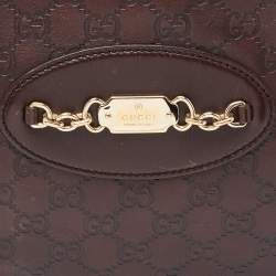 Pre Owned حقيبة هوبو غوتشي بانش جلد غوتشيسيما بني