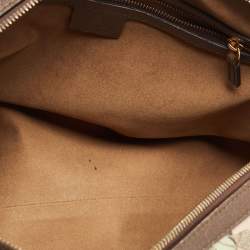 Pre Owned Gucci Brown/Beige Tian Print GG Supreme Canvas Medium Boston Bag
