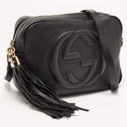 مملوكة مسبقًا Gucci Black Leather Small Soho Disco Shoulder Bag