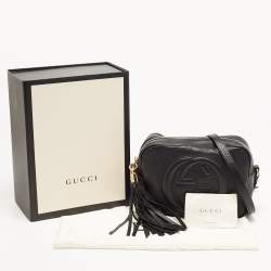 مملوكة مسبقًا Gucci Black Leather Small Soho Disco Shoulder Bag