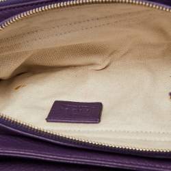 Pre Owned Gucci Purple Leather Piston Broadway Chain Bag