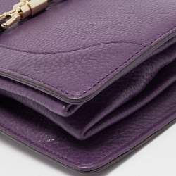 Pre Owned Gucci Purple Leather Piston Broadway Chain Bag