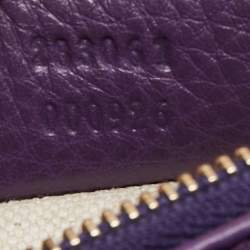 Pre Owned Gucci Purple Leather Piston Broadway Chain Bag