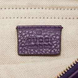 Pre Owned Gucci Purple Leather Piston Broadway Chain Bag