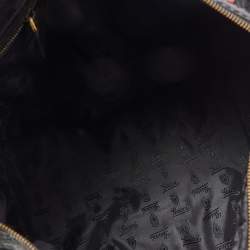 Pre Owned Gucci Black Suede and Leather Babouska Embellished Boston Bag