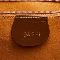 مملوكة مسبقًا Gucci Brown Leather Vintage Kelly Rare Lady Lock Top Handle Bag