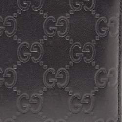 Gucci Back Guccissima Leather Zip Around Wallet
