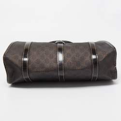 Pre Owned Gucci Brown GG Supreme Canvas and Leather Jackie O Hobo