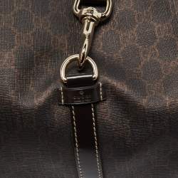 Pre Owned Gucci Brown GG Supreme Canvas and Leather Jackie O Hobo