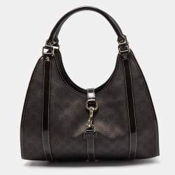 Pre Owned Gucci Brown GG Supreme Canvas and Leather Jackie O Hobo