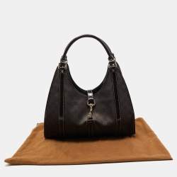 Pre Owned Gucci Brown GG Supreme Canvas and Leather Jackie O Hobo