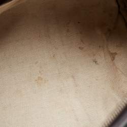 Pre Owned Gucci Brown/Beige GG Canvas Medium Vintage Web Boston Bag