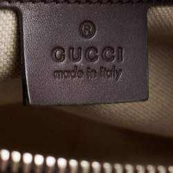 Pre Owned Gucci Brown/Beige GG Canvas Medium Vintage Web Boston Bag