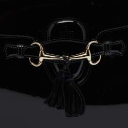 Pre Owned Gucci Black Patent Leather Large Emily Chain Shoulder Bag