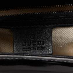 Pre Owned Gucci Black Patent Leather Large Emily Chain Shoulder Bag