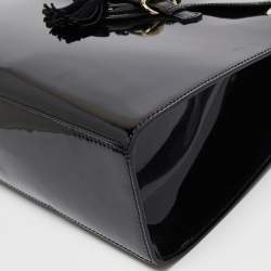 Pre Owned Gucci Black Patent Leather Large Emily Chain Shoulder Bag