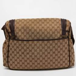 Pre Owned Gucci Beige/Ebony GG Canvas Original Baby Changing Bag