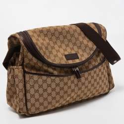 Pre Owned Gucci Beige/Ebony GG Canvas Original Baby Changing Bag