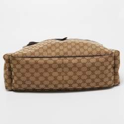 Pre Owned Gucci Beige/Ebony GG Canvas Original Baby Changing Bag