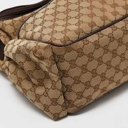 Pre Owned Gucci Beige/Ebony GG Canvas Original Baby Changing Bag