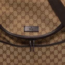 Pre Owned Gucci Beige/Ebony GG Canvas Original Baby Changing Bag