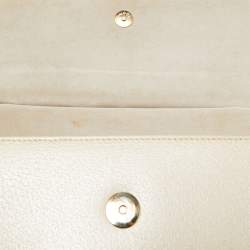 Pre Owned Gucci Beige Leather Bamboo Tap Handle Bag